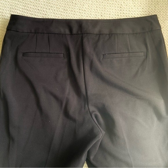 Talbots Black Women's Dress Flat Front Trousers Straight Leg Pants Size 14 - Picture 4 of 13